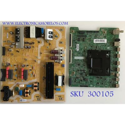 KIT DE TARJETAS PARA TV SAMSUNG / MAIN BN94-12925A / BN41-02636A / FUENTE BN44-00878C / L55E7R_NSM / PANEL CY-SN049HLLV5H / MODELO UN49NU8000FXZA FB02